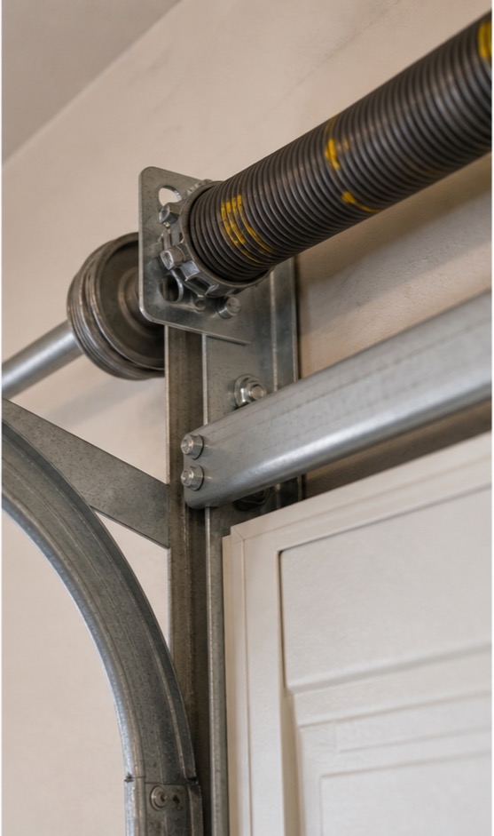 Closed residential garage door