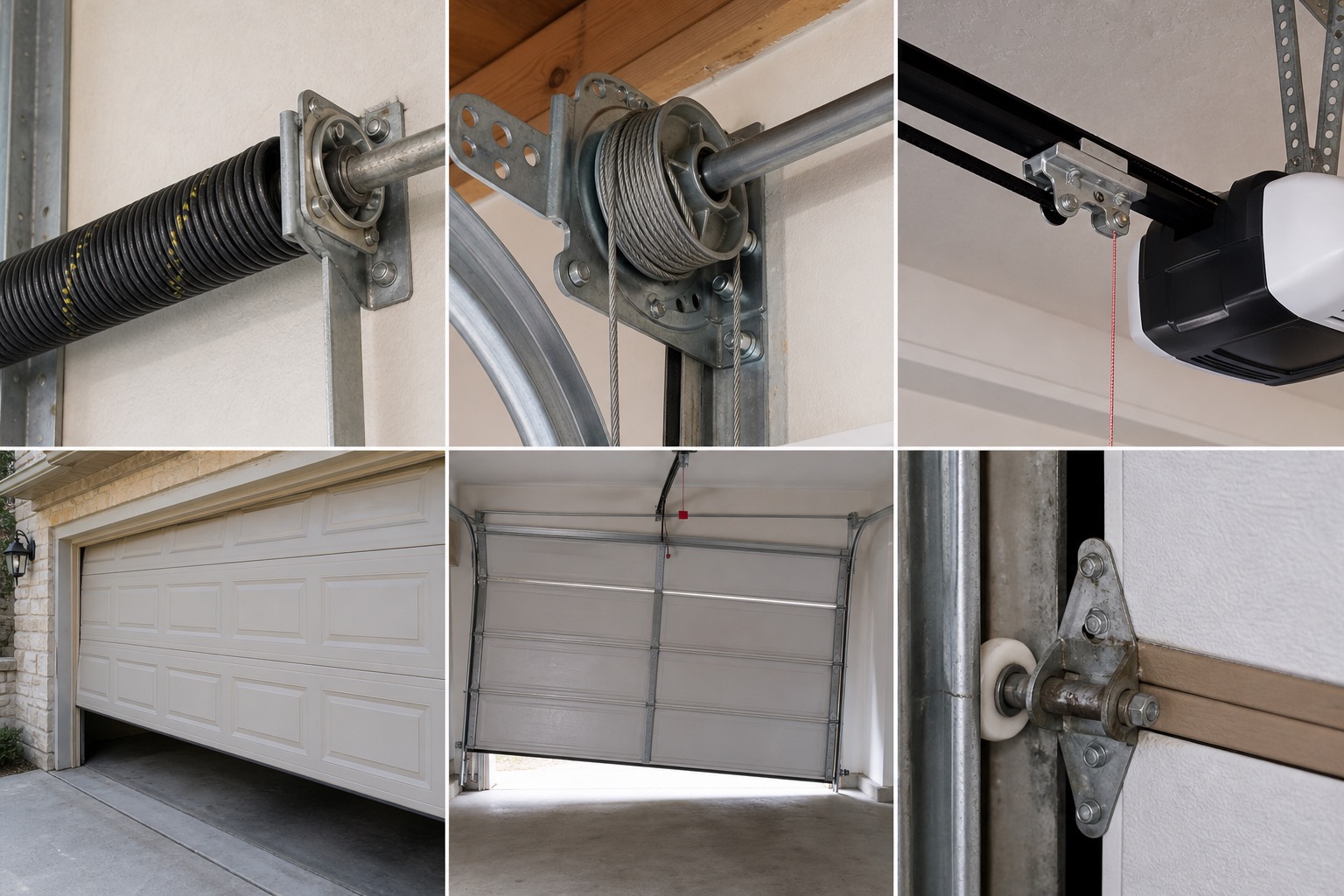 Closed residential garage door